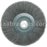 Weiler 03230 12" Wide Face Crimped Wire Wheel .014" Steel Fill 2" Arbor Hole