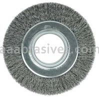 Weiler 06080 6" Medium Face Crimped Wire Wheel .014" Steel Fill 2" Arbor Hole