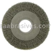 Weiler 06620 8" Medium Face Crimped Wire Wheel .020" Steel Fill 2" Arbor Hole