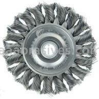Weiler 08004 3" Standard Twist Knot Wire Wheel .0118" Steel Fill 1/2"-3/8" Arbor Hole