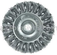 Weiler 08014 3" Standard Twist Knot Wire Wheel .014" Steel Fill 1/2"-3/8" Arbor Hole