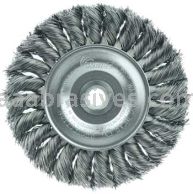 Weiler 08034 4" Standard Twist Knot Wire Wheel .0118" Steel Fill 1/2"-3/8" Arbor Hole