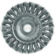 Weiler 08045 4" Standard Twist Knot Wire Wheel .014" Steel Fill 5/8"-1/2" Arbor Hole