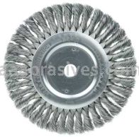 Weiler 08138 8" Standard Twist Knot Wire Wheel .014" Steel Fill 3/4" Arbor Hole