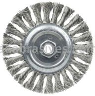 Weiler 08346 6" Standard Twist Knot Wire Wheel .016" Stainless Steel Fill 5/8"-11 UNC Nut