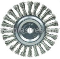 Weiler 08695 6" Cable Twist Knot Wire Wheel .023" Stainless Steel Fill 5/8"-1/2" Arbor Hole