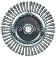 Weiler 08766V Stringer Bead Wire Wheel 6" .020" Steel Wire Fill 5/8"-11 UNC Nut Vending Ready