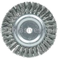 Weiler 08975 6" Standard Twist Knot Wire Wheel .016" Steel Fill 5/8"-1/2" Arbor Hole
