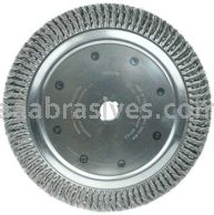 Weiler 09089 15" Extra High Density Standard Twist Knot Wire Wheel .020" Steel Fill 1-1/4" Arbor Hole