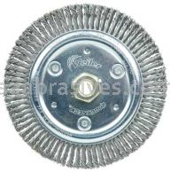 Weiler 09100 Roughneck Sr. 7" Root Pass Weld Cleaning Brush .020" Steel Wire Fill 5/8"-11 UNC Nut