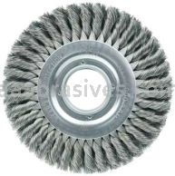 Weiler 09430 8" Standard Twist Knot Wire Wheel .016" Steel Fill 2" Arbor Hole
