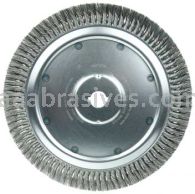 Weiler 09809 14" Extra High Density Standard Twist Knot Wire Wheel .020" Steel Fill 1-1/4" Arbor Hole