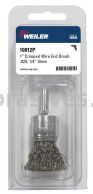 Weiler 10012P 1" Crimped Wire End Brush .020" Steel Fill Retail Pack