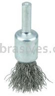 Weiler 10015 1/2" Crimped Wire End Brush .014" Stainless Steel Fill