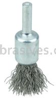 Weiler 10016 1/2" Crimped Wire End Brush .020" Stainless Steel Fill