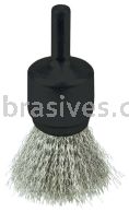 Weiler 10017 Crimped Wire End Brush 3/4" .006" Stainless Steel Fill