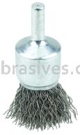 Weiler 10020 3/4" Crimped Wire End Brush .020" Stainless Steel Fill