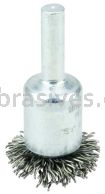 Weiler 10099 1" Circular Flared Crimped Wire End Brush .020" Steel Fill