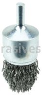 Weiler 10311 Controlled Flare Crimped Wire End Brush 1" .020" Steel Fill