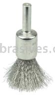 Weiler 10370 Nickel-Plated Cup End Brush 1/2" .006" Stainless Steel Crimped Wire Fill