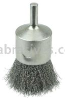 Weiler 10378 Nickel-Plated Cup End Brush 1" .006" Stainless Steel Crimped Wire Fill