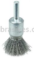 Weiler 11000 1/2" Coated Cup Crimped Wire End Brush .006" Steel Fill