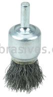 Weiler 11004 3/4" Coated Cup Crimped Wire End Brush .0104" Steel Fill
