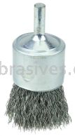 Weiler 11007 1" Coated Cup Crimped Wire End Brush .0104" Steel Fill