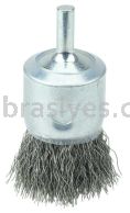 Weiler 11017 1" Coated Cup Crimped Wire End Brush .0104" Stainless Steel Fill