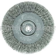 Weiler 13078 4" Narrow Face Crimped Wire Wheel .014" Steel Fill 3/8"-24 UNF Nut