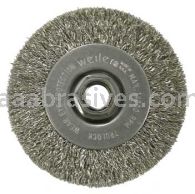 Weiler 13081 4" Narrow Face Crimped Wire Wheel .014" Steel Fill 5/8"-11 UNC Nut