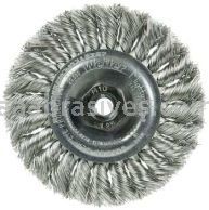 Weiler 13107 Standard Twist Knot Wire Wheel 4" .014" Stainless Steel Fill M10x1.25 Nut