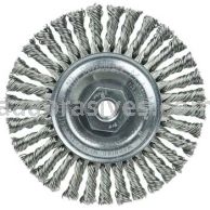 Weiler 13135 Mini Roughneck 4" Stringer Bead Wire Wheel .020" Stainless Steel Fill 3/8"-24 UNF Nut
