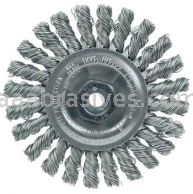 Weiler 13261 Cable Twist Knot Wire Wheel 4" .020" Steel Fill M10x1.25 Nut