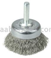 Weiler 14303 1-3/4" Crimped Wire Utility Cup Brush .006" Stainless Steel Fill 1/4" Stem