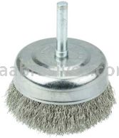 Weiler 14320 2-1/2" Crimped Wire Utility Cup Brush .008" Stainless Steel Fill 1/4" Stem