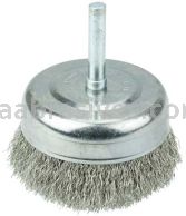 Weiler 14320 2-1/2" Crimped Wire Utility Cup Brush .008" Stainless Steel Fill 1/4" Stem