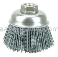 Weiler 14413 3-1/2" Nylox Cup Brush .035/180 SC Crimped Fill 5/8"-11 UNC Nut