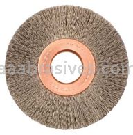 Weiler 16843 2" Small Diameter Crimped Wire Wheel .008" Stainless Steel Fill 1/2" Arbor Hole