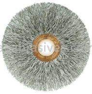 Weiler 16963 3" Small Diameter Crimped Wire Wheel .0118" Stainless Steel Fill 1/2"-3/8" Arbor Hole