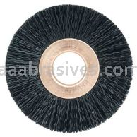 Weiler 17233 2" Small Diameter Nylon Wheel Brush .014" Crimped Black Nylon Fill 1/2" Arbor Hole