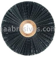 Weiler 17263 3" Small Diameter Nylon Wheel Brush .016" Crimped Black Nylon Fill 1/2" Arbor Hole