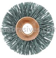 Weiler 17535 1-1/4" Small Diameter Nylox Wheel Brush .022/120 SC Crimped Fill 1/4" Arbor Hole