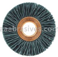 Weiler 17543 2" Small Diameter Nylox Wheel Brush .022/320 SC Crimped Fill 1/2"Arbor Hole