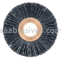 Weiler 17557 2-1/2" Small Diameter Burr-Rx Wheel Brush .035/80 CG Crimped Fill 5/8" Arbor Hole