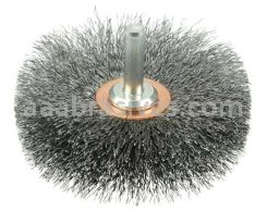 Weiler 17615V 3" Stem-Mounted Crimped Wire Wheel .008" Steel Fill 1/4" Stem Vending Ready