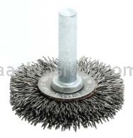 Weiler 17953 1-1/2" Stem-Mounted Crimped Wire Radial Wheel .014" Steel Fill 1/4" Stem