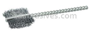 Weiler 21025 1/2" Power Tube Brush .005" Steel Wire Fill 9/16" Brush Length