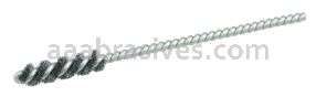 Weiler 21081 1/4" Power Tube Brush .004" Stainless Steel Wire Fill 1" Brush Length