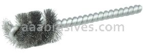 Weiler 21085 3/4" Power Tube Brush .006" Stainless Steel Wire Fill 1" Brush Length